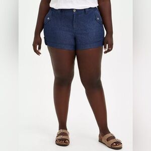 Torrid Military Chambray Shorts